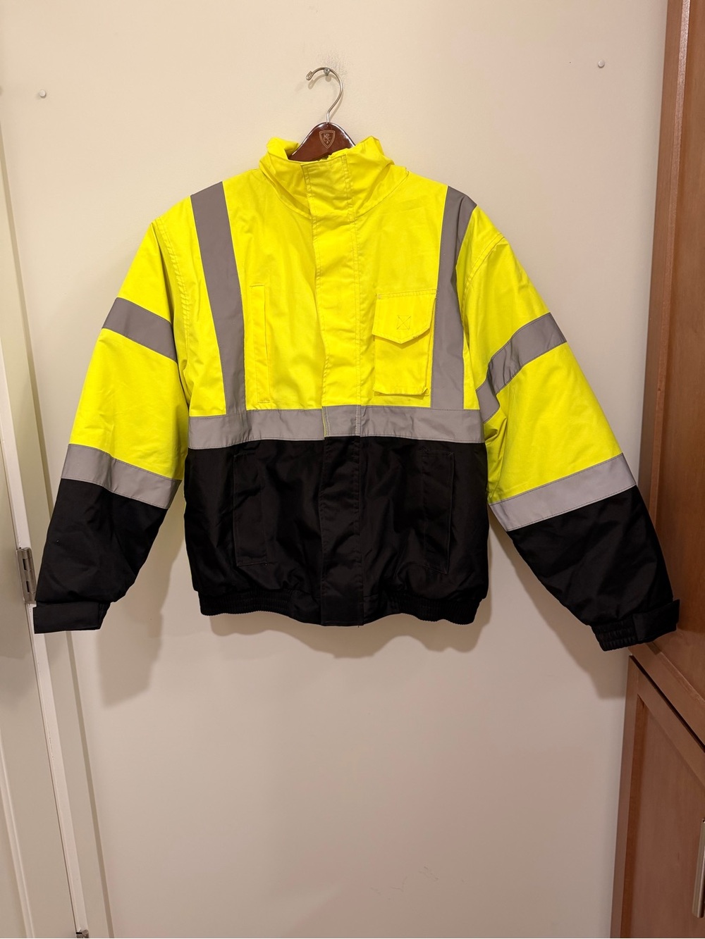 Kushigo High-Visibility Performance Safety Jacket - Yellow & Black Size M